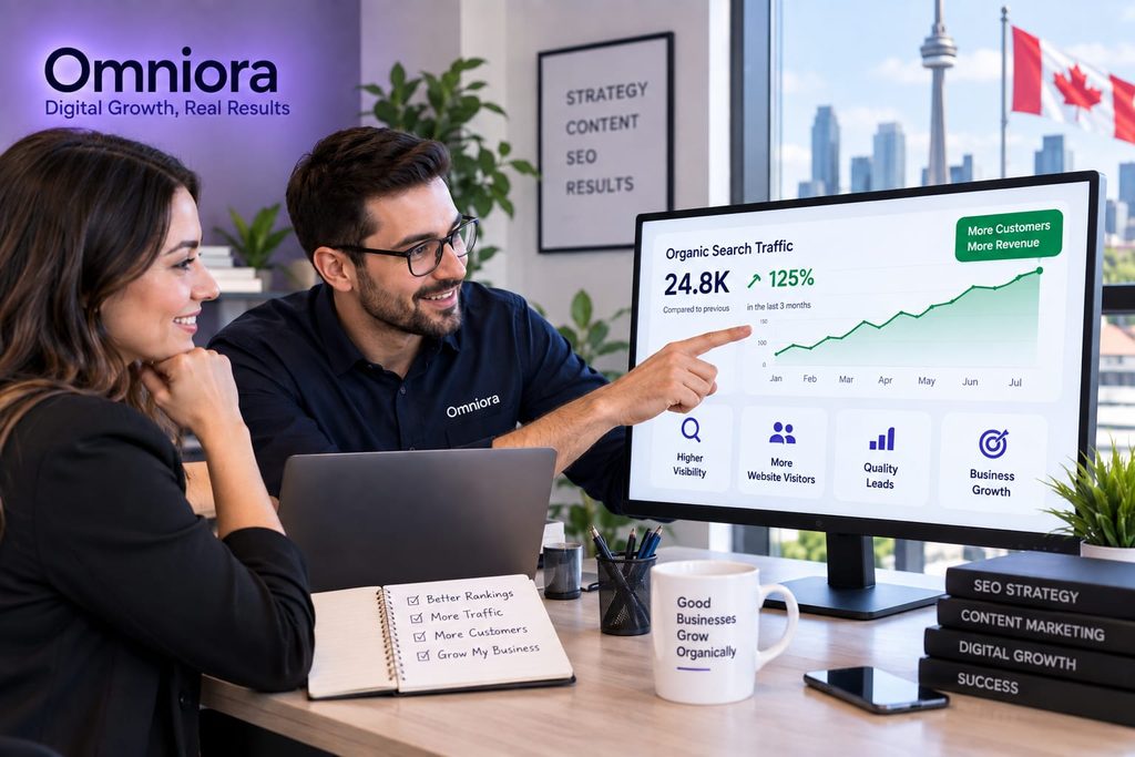 SEO company in Canada helping a business grow organic search traffic